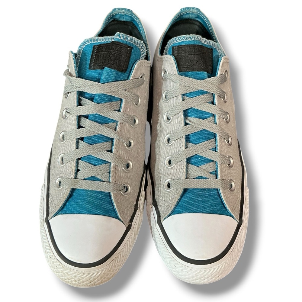 Converse Teal & Gray Canvas Low-Top Sneakers - Picture 11 of 12